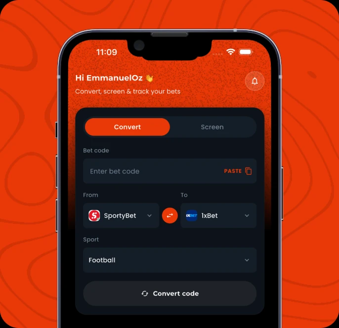 The Boorook bet code conversion screen